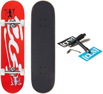 [CCS] Ink Blot Logo Skateboard Complete - Red - 8.00"