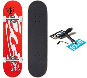 CCS Ink Blot Logo Skateboard Complete - Red - 8 25
