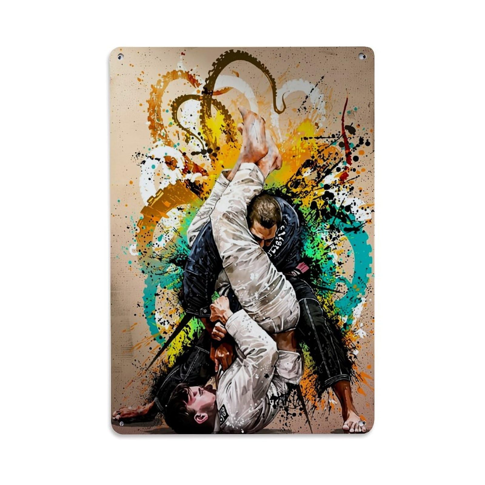 Jdfenggu Vintage Abstract Splash Art Print Design Retro Metal Tin Sign, Metal Poster For Bar, Home, Man Cave, Kitchen, Laundry Room Art Decor 8X12 Inch