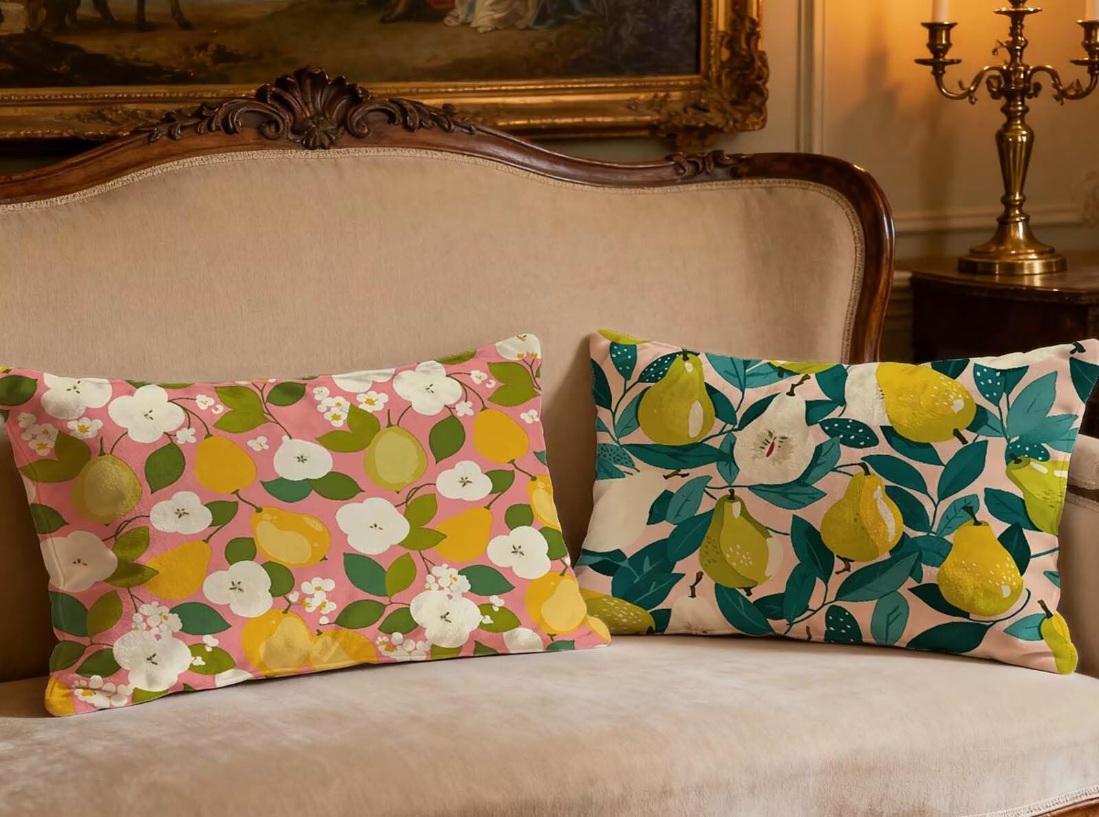 Housse de coussin fruit 70x90cm taie d oreiller rectangulaire pour decoration canape maison