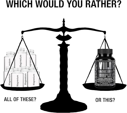 Miniatura 5 de Wild Foods Suplemento complejo de magnesio con formas 7X  Alta absorción, espectro completo, fácil digestión  500 mg de glicinato, bisglicinato,