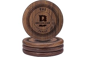 Personalized Coasters for Drinks: Unique Walnut Wood Keepsakes for Special Occasions