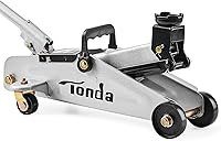 TONDA 2 Ton Hydraulic Floor Jack - 3800 lb Capacity Portable Car Lift for Sedans & Coupes, Silver