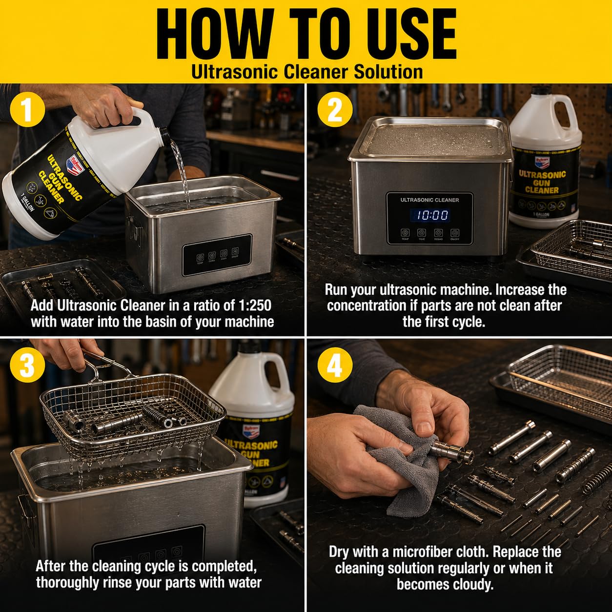 Ultrasonic Gun Cleaner Solution - 1 Gallon -6 Ultrasonic Gun Cleaner Solution - 1 Gallon -6