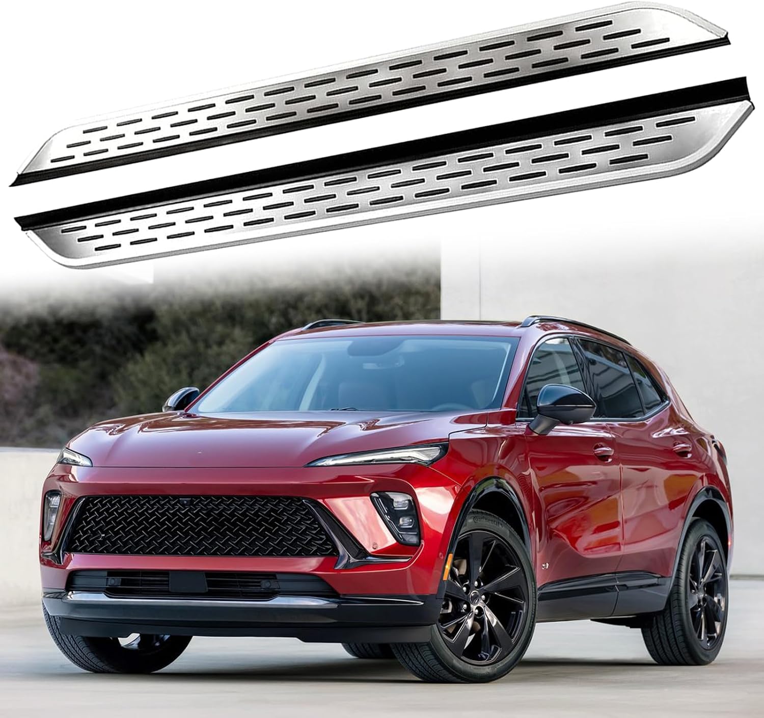 2Pcs Side Steps Pedal Nerf Bars Fits for Buick Envision 2016-2020 Silver Running Boards