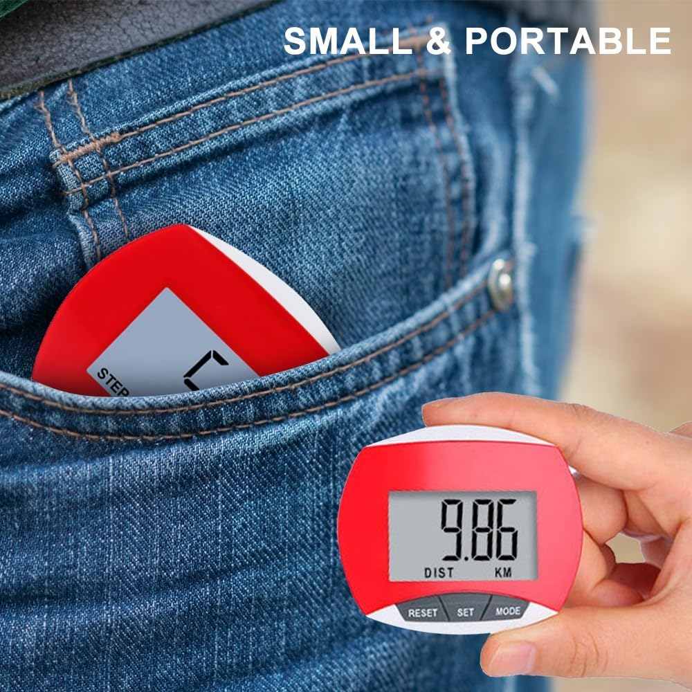 Stappenteller om te lopen, clip-on stappenteller, nauwkeurige elektronische stappenteller, eenvoudig wandelen, 3D-stappenteller, fitnesstracker met groot display voor man, vrouw, kinderen, senioren Stappenteller om te lopen, clip-on stappenteller, nauwkeurige elektronische stappenteller, eenvoudig wandelen, 3D-stappenteller, fitnesstracker met groot display voor man, vrouw, kinderen, senioren