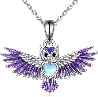 TIGER RIDER Sunflower Necklace for Women Sterling Silver Cute Animal Axolotl Dragonfly Moth Owl Black Cat Bee Pendant Necklaces Animals Jewelry Birthday Gifts for Women Wife
