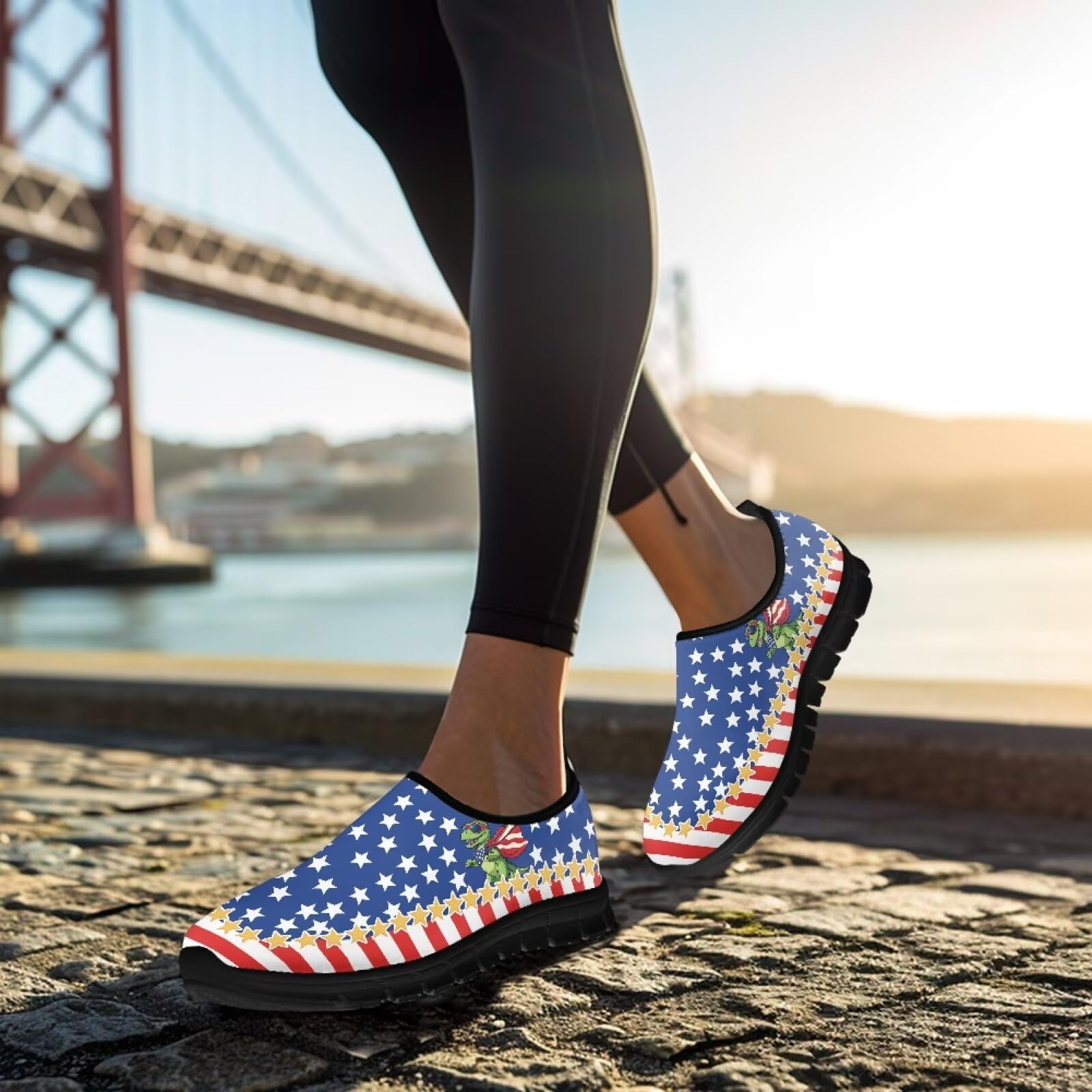 Męskie buty do biegania w mieście, lekkie podparcie łuku, oddychające mokasyny na rower, kemping, spacery, czarna podeszwa, Paski w gwiazdki, 40 EU
