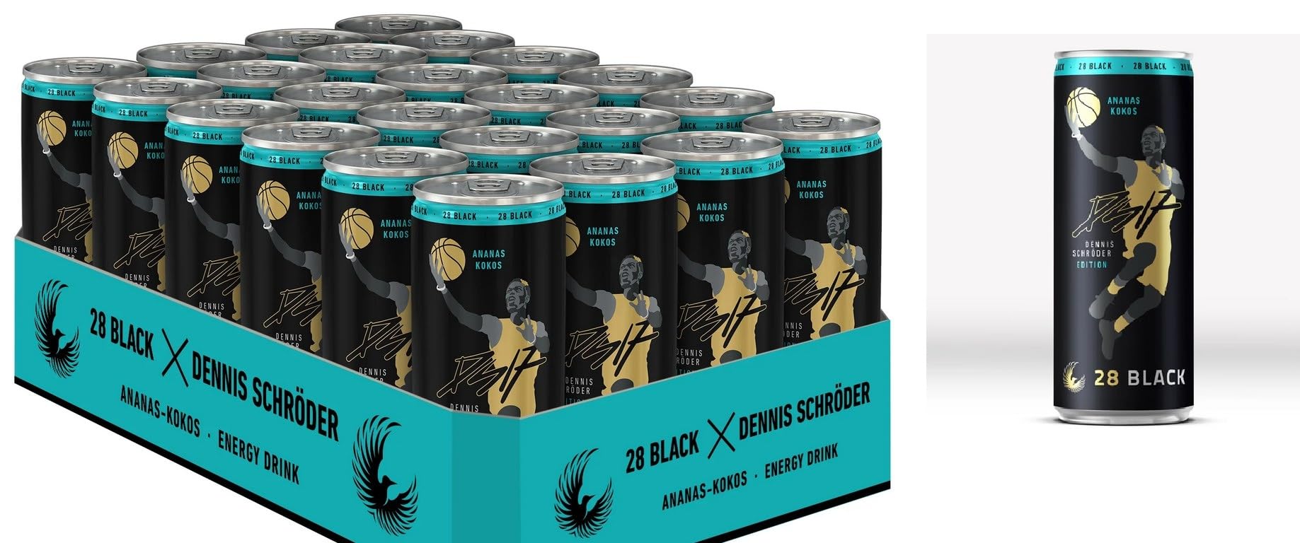 28 Black Dennis Schröder Edition Ananas Kokos 24 x 0,25 Liter inkl. 6€ DPG Pfand