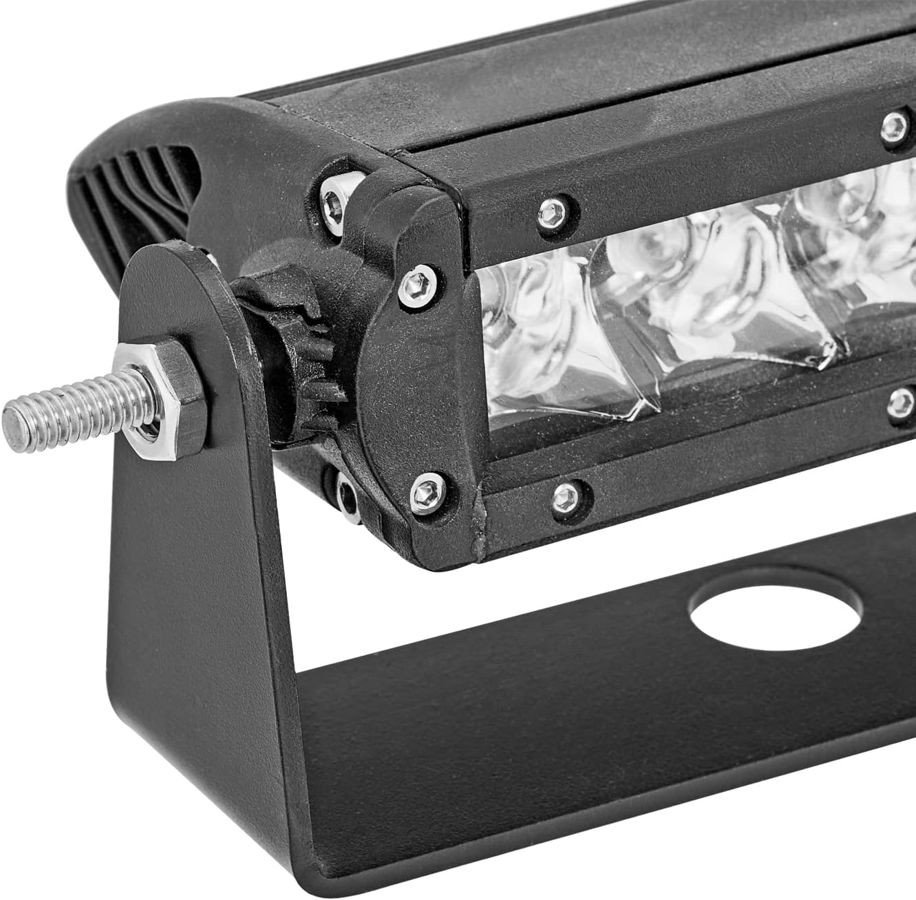 Mofun 22" 150W LED Light Bar Kit & Front Hidden Lower Bumper Mounting Brackets Compatible with Chevy Silverado 1500 2007-2013