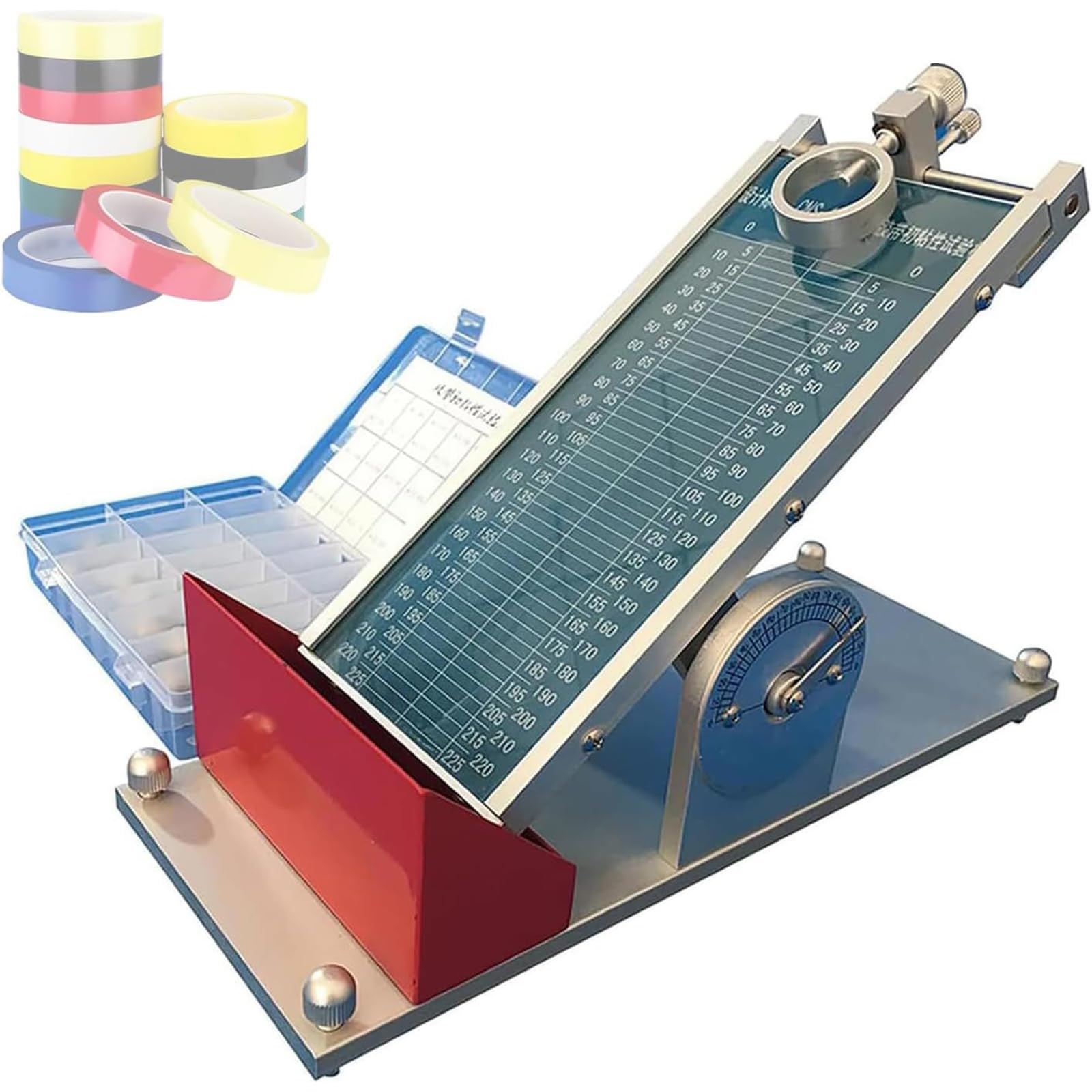 GYKOZY Tape Initial Tack Tester, Manual Adhesion Tester, 0-60° Adjustable Tilt Angle for Testing Stickers, Labels, Foam, Adhesives
