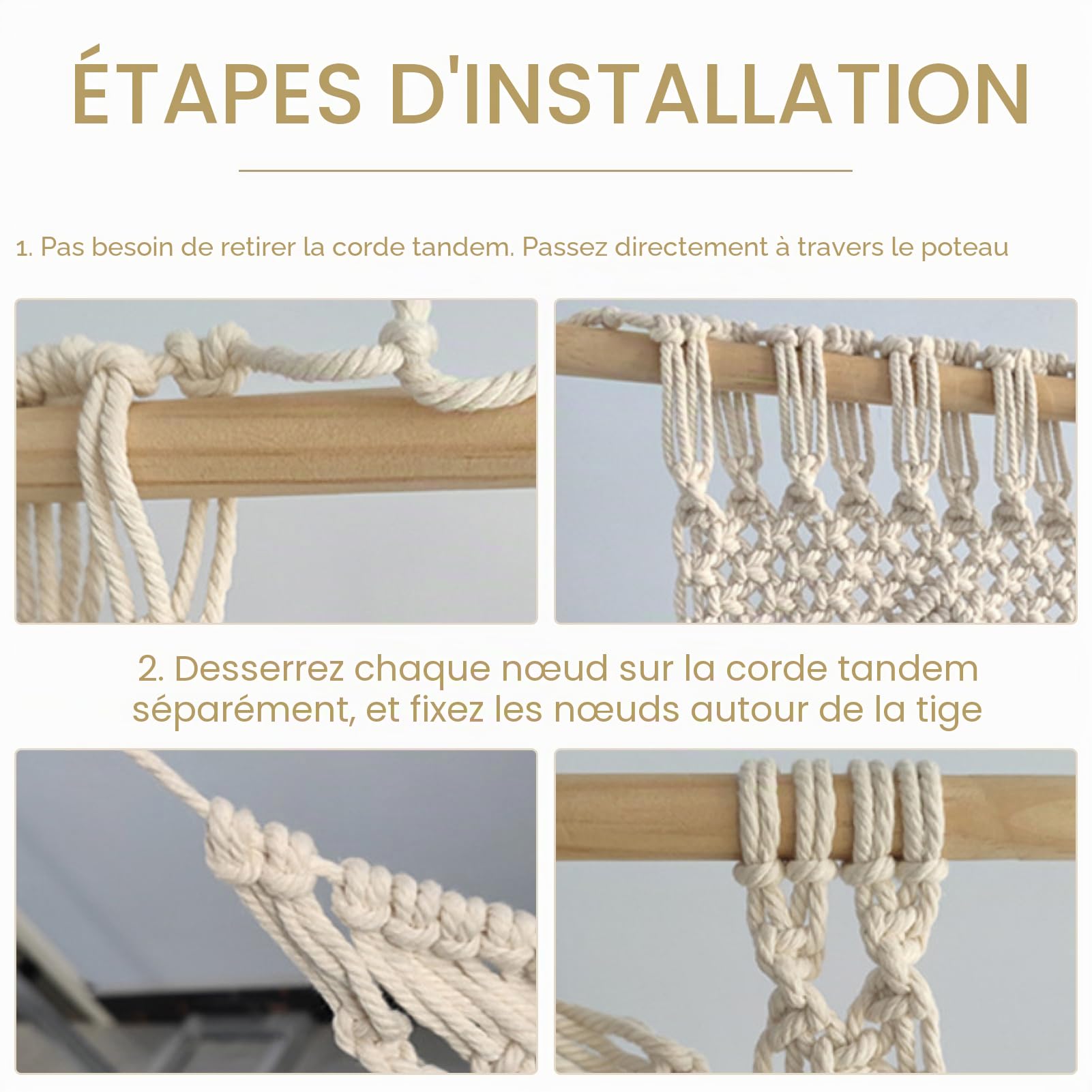 Syfunlv Rideau Mural en macramé,Rideaux Boho Faits À La Main,39 * 70 inch, Tapisserie tissée,pour Porte - Séparateur de pièce,en Coton texturé macramé bohème, pour Fenêtre Porte Placard Mariage