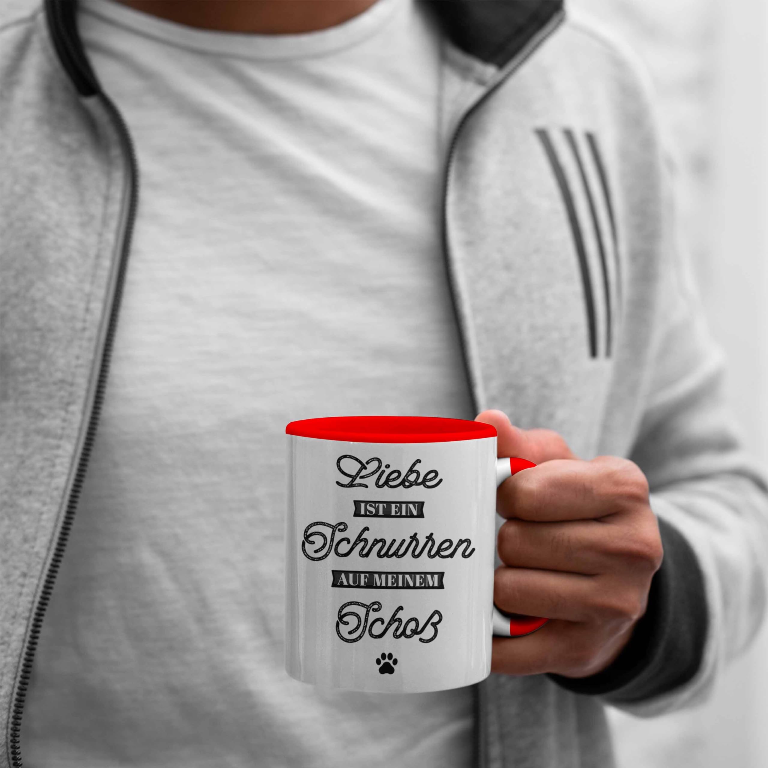 Trendation Katzen-Tasse – Mit Spruch „Ich Spreche Fließend Miauisch“, Schwarz, Spülmaschinenfest, Geschenk Für Katzenliebhaber