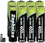 12 Pack Ni-MH AAA Rechargeable Batteries for Cordless Phones, 400mAh 1.2V Standard Capacity Low Self Discharge AAA Batteries for Panasonic, VTech & More Home Electronics