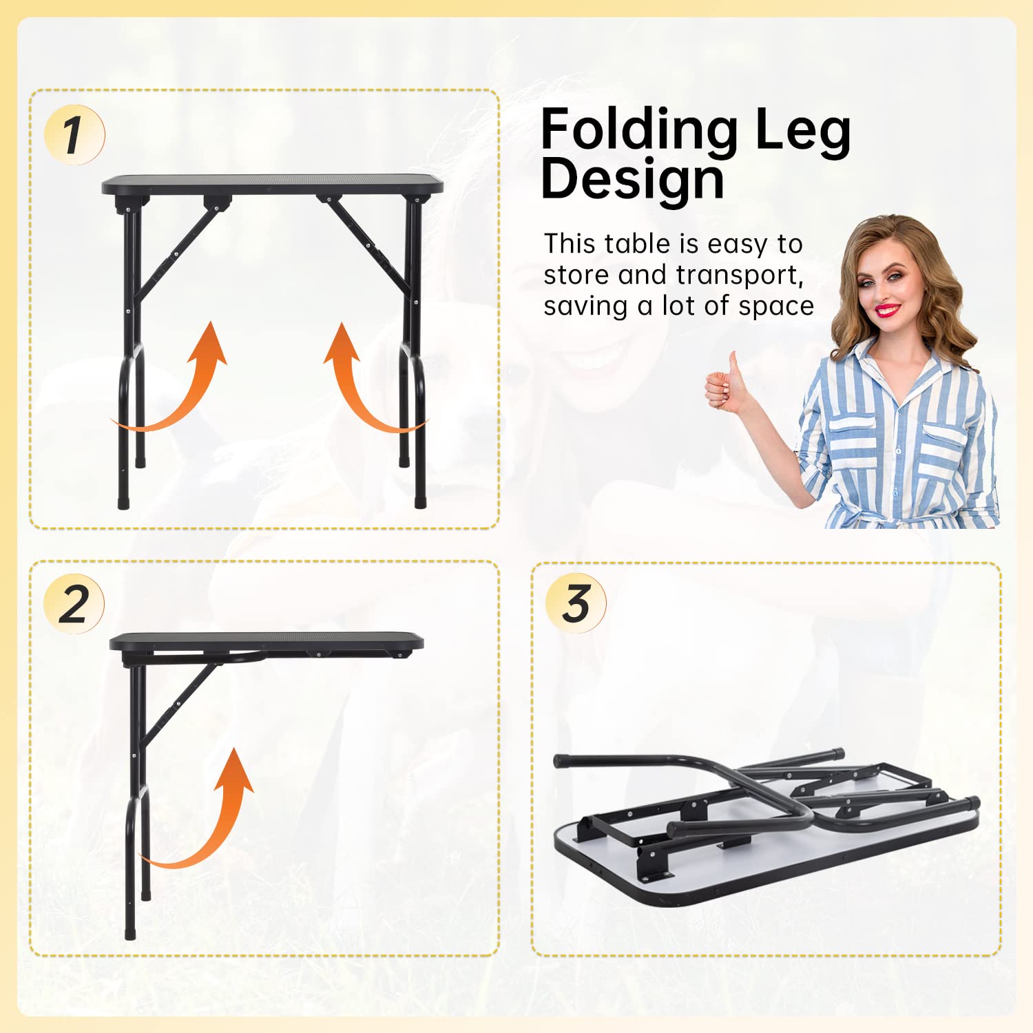 Snapklik.com : BestPet 32in 36in Dog Grooming Table Foldable Home Pet ...