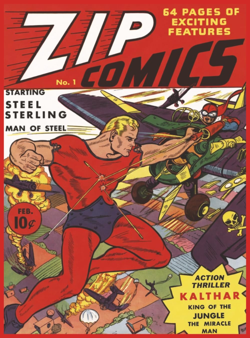 Zip Comics No1: Vintage Golden Age Superhero Comic | February 1940