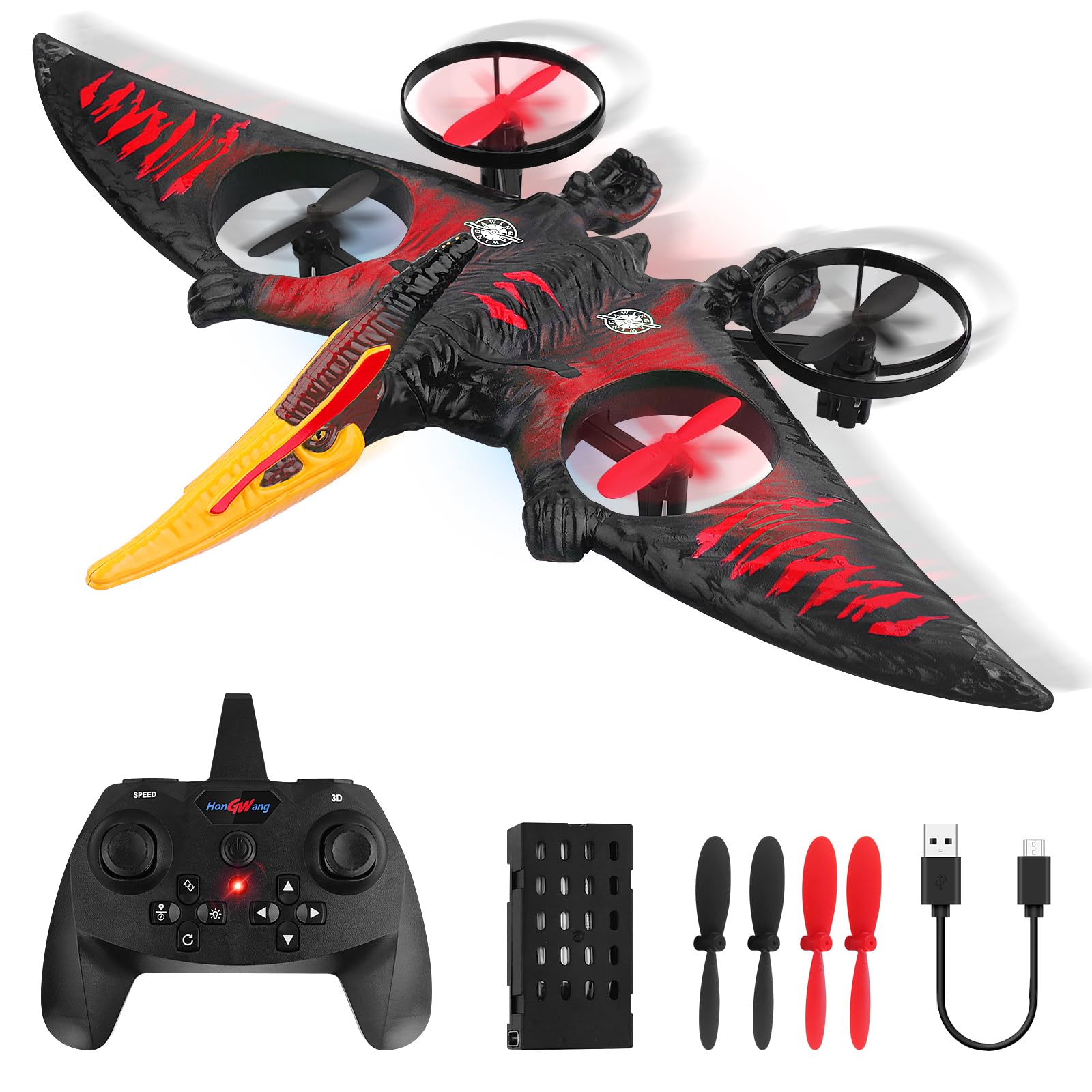 HenakmslRC Aeroplane USB Charging Red
