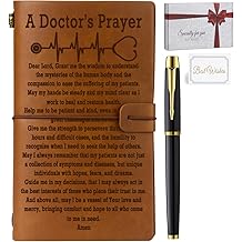 Doctor Gifts for Women Men Thank You Gifts for Doctor Leather Journal Notebook Refillable Travel Journal Diary Sketch Book Writing Journals with Pen Gifts for Doctors, Doctor Prayer