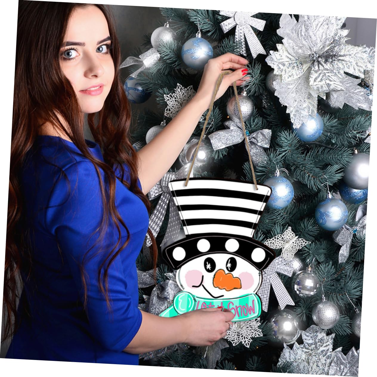 PRETYZOOM 8 Juegos Cartel De Madera De Pared De Navidad Decoración Hogareña Cartel De Bienvenida para El Frente Letrero De Puerta De Navidad Adornos Navideños para Puertas Signo De Navidad