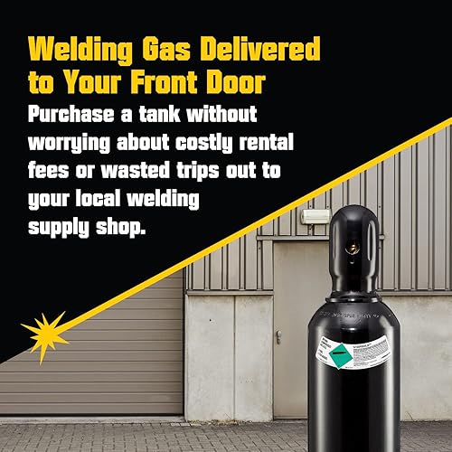 Miniatura 12 de PrimeWeld Botella de 75% argón 25% CO2 40CF DOT 3AA Válvula CGA 580 de EE. UU. La mejor mezcla de gas para soldadura MIG Cilindros completos