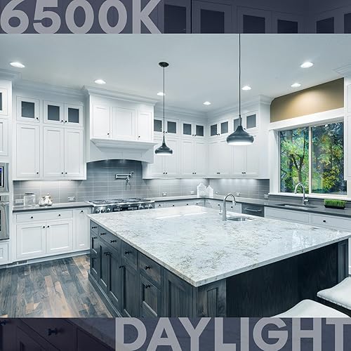 Miniatura 2 de LUXRITE Bombilla LED BR20, 6.5 W (equivalente a 45 W), luz diurna de 6500 K, 460 lúmenes, Energy Star, regulable, clasificación húmeda, bombilla LED