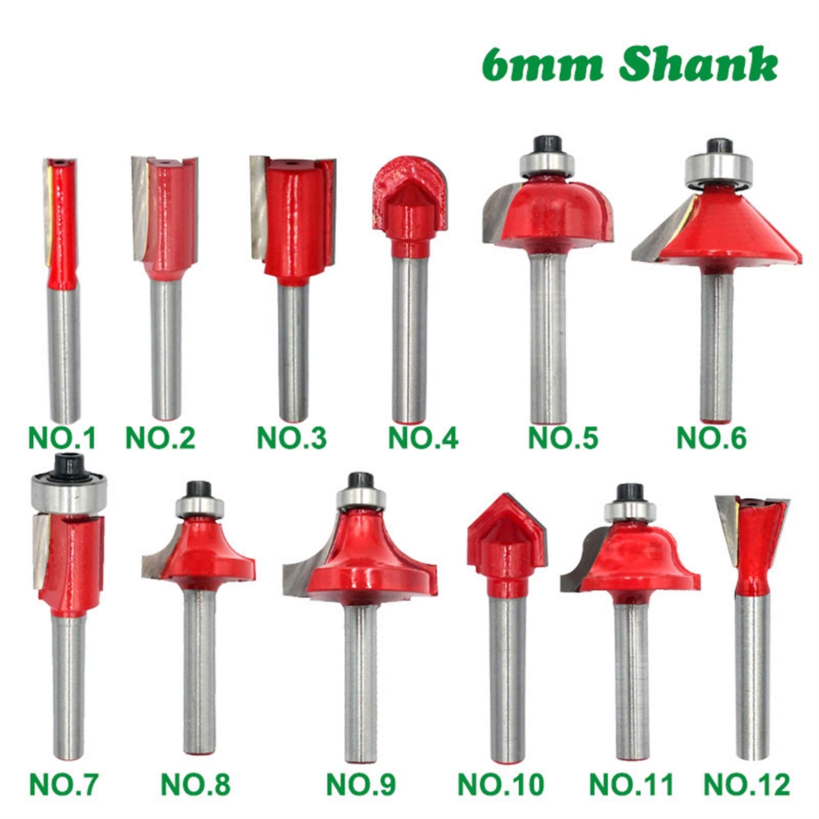 Xianglaa Fraise Routeur 6mm Shank V Groove 60/90/120/150° - Coupeur Chanfrein Carbure