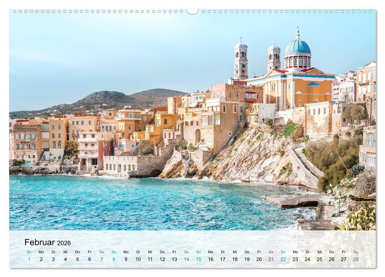Griechenland - Inselparadies in Europa (hochwertiger Premium Wandkalender 2026 DIN A2 quer), Kunstdruck in Hochglanz: Schönste Fotos der Griechischen Inseln (CALVENDO Orte)