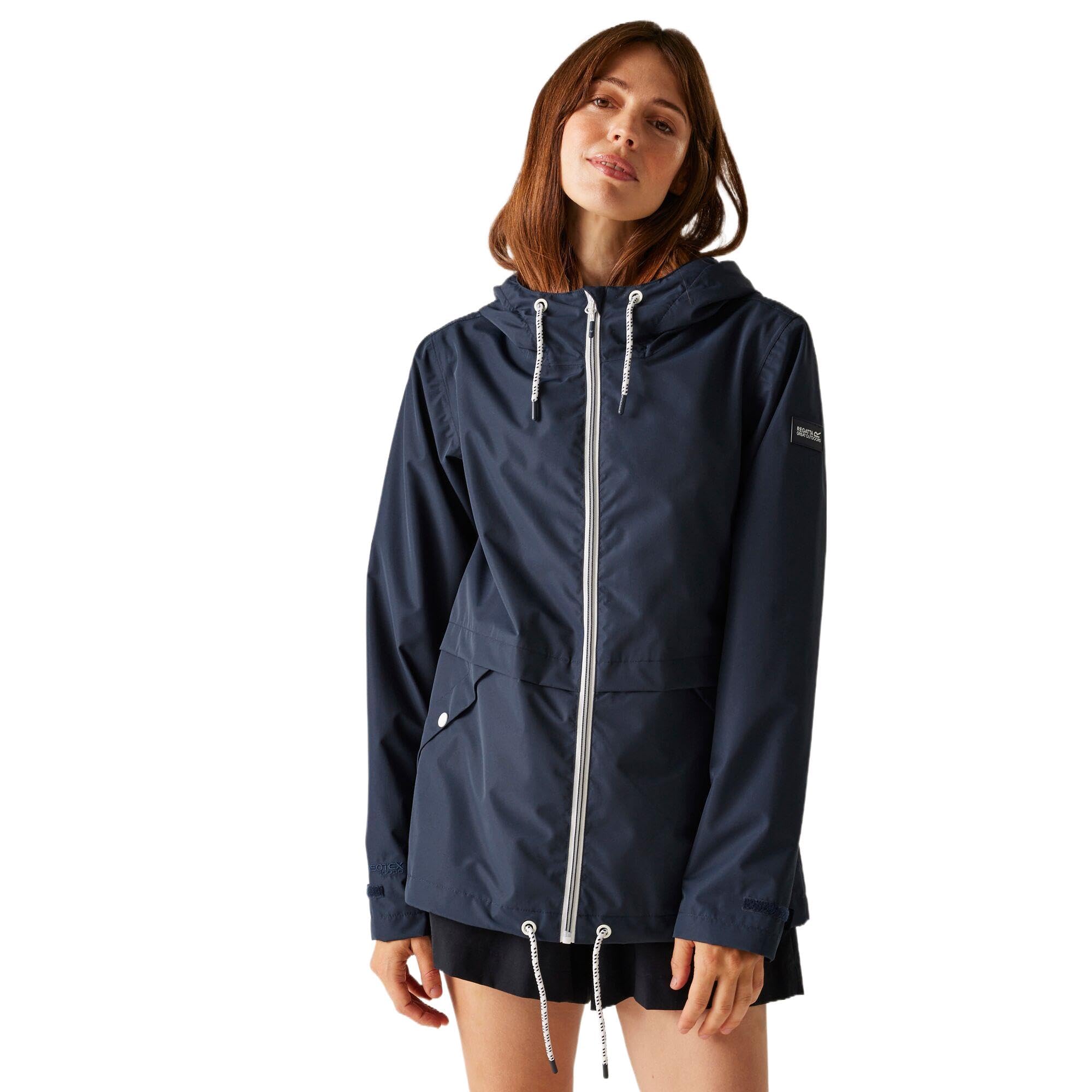 Regatta Women's Blue Bayletta Ii Waterproof Long Sleeve Hooded Jacket in Size 18, Sports Direct