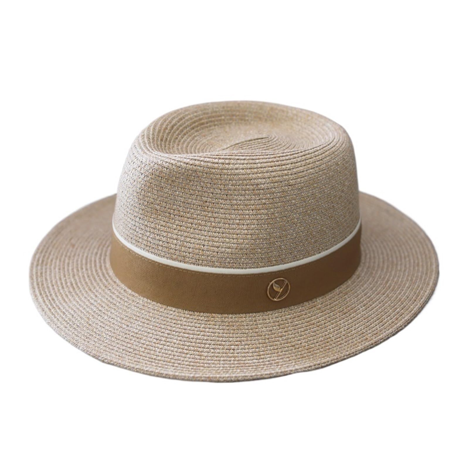 Sombrero de sol de verano Sombrero de paja forma Natural verano mujeres/hombres ala ancha playa gorra sol protección Fedora regalo cumpleaños para mujer