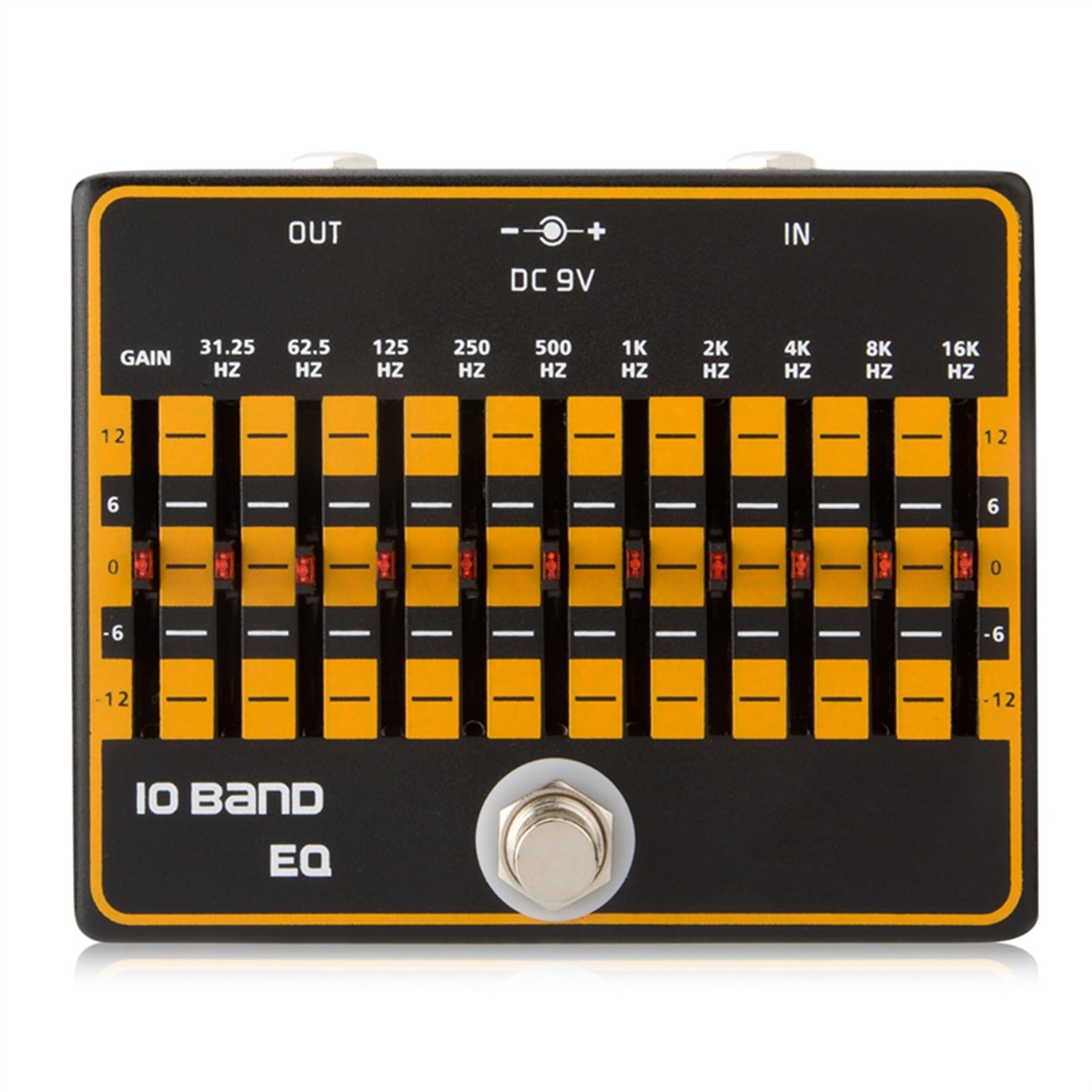 efekty gitarowe 10-pasmowy Korektor EQ Pedał Efektów Gitarowych True Bypass Akcesoria Gitarowe