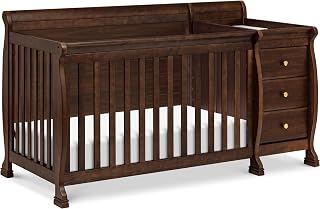DaVinci Kalani 4-in-1 Convertible Crib & Changing Table Combo, GREENGUARD Gold Certified, White - Toddler to Full Bed
