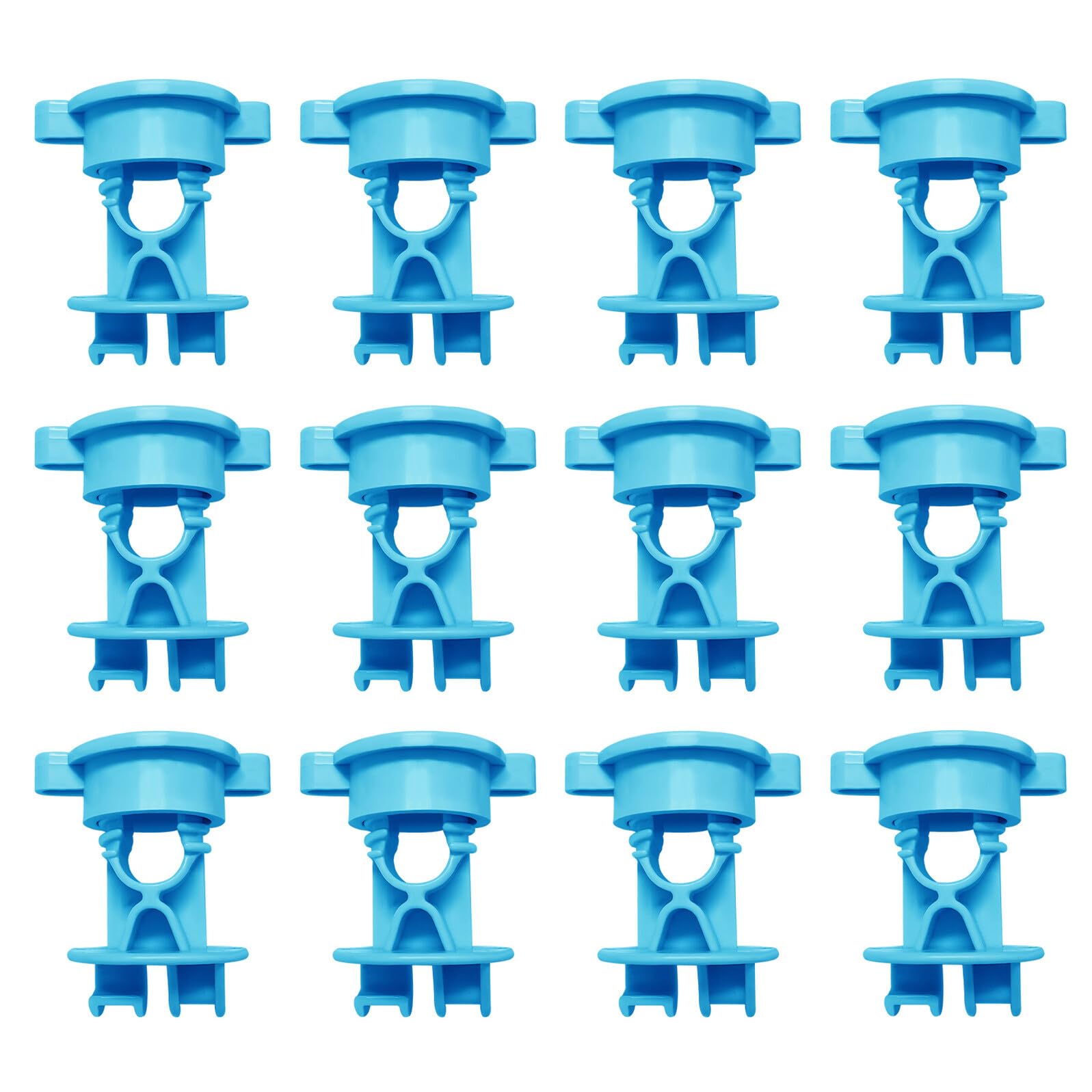Fermo Isolante per Recinzione Elettrica, Scanalatura 12mm, 50 Pezzi
