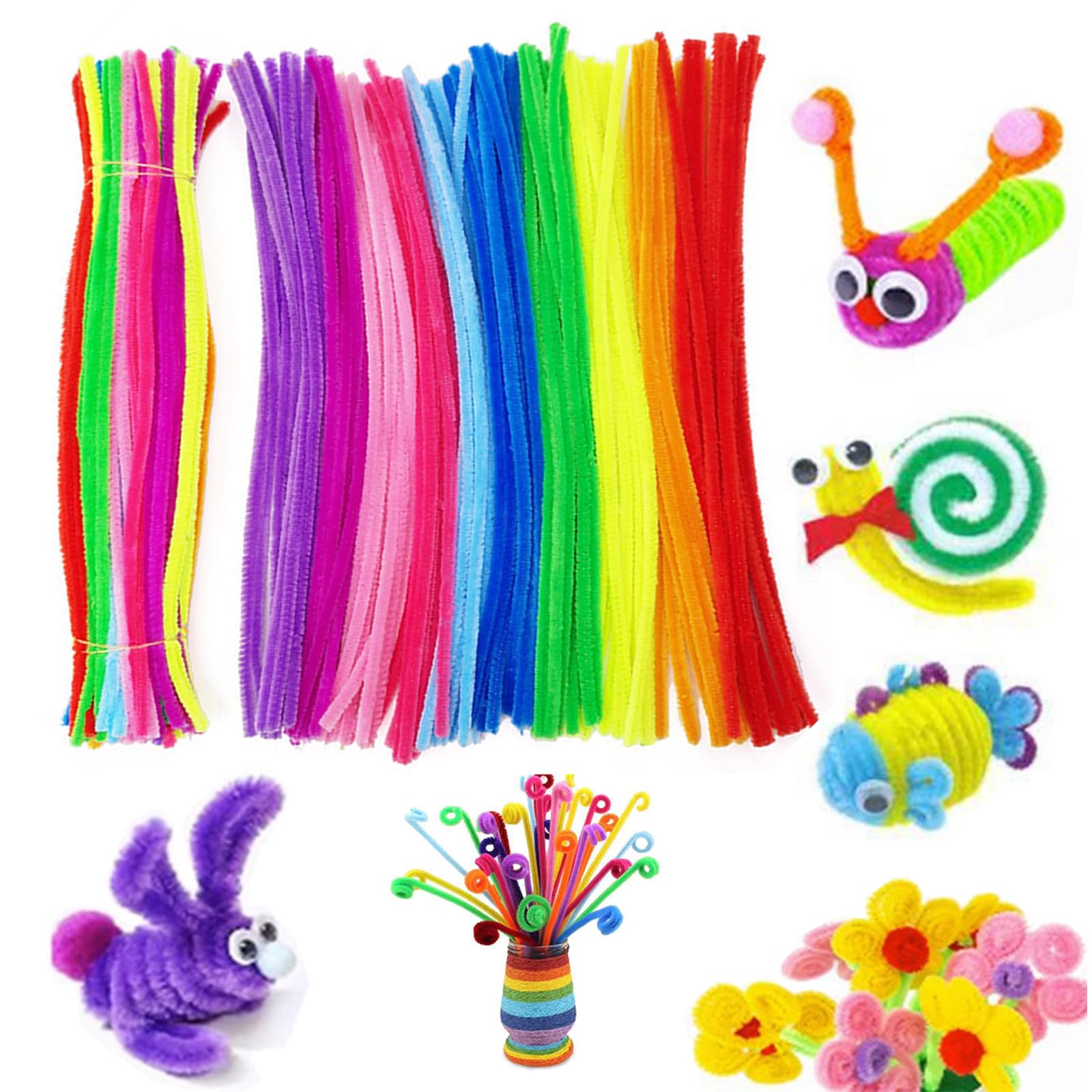 Amazon | MAEXUS 手芸モール 工作モール 混色100本 子供知育玩具 DIY