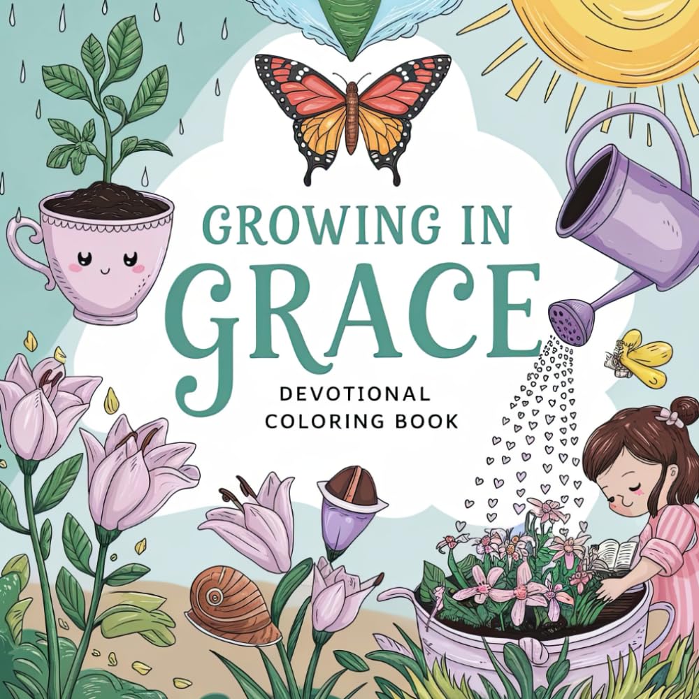 Growing in Grace Devotional Coloring Book: Scripture-Based Designs for Spiritual Growth