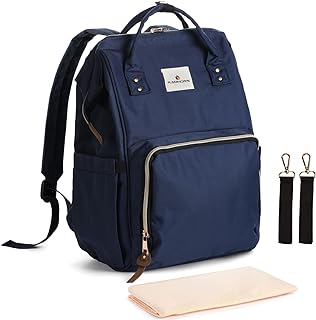 Ramhorn Diaper Bag Backpack Multifunction Waterproof Travel Back Pack for Mom Blue
