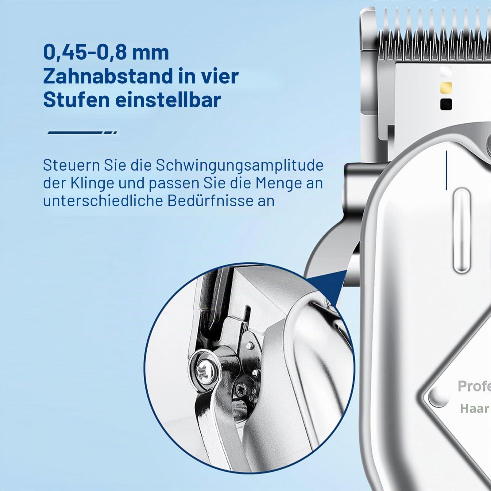 Elektrischer Haarschneider für Männer, kabelloser Haarschneider, Bartschneider-Set, Herren-Haarschneideset für Friseure mit LCD-Display, 9 Führungskämmen, Geschenke für Männer