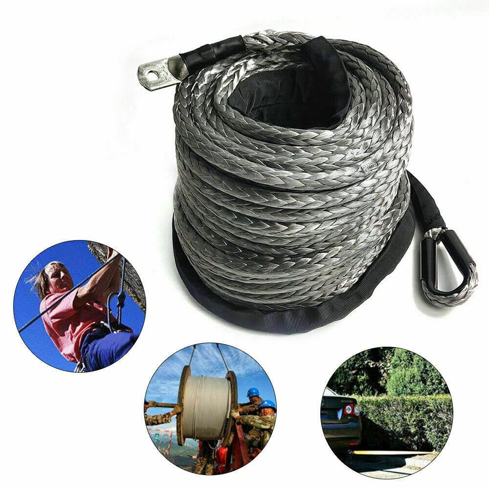 Cabrestante de 30 m de cuerda de polietileno de alto peso molecular sintético de plástico de 10 mm de diámetro de la cuerda de carga hasta 23809LBS cuerda forestal para cabrestante