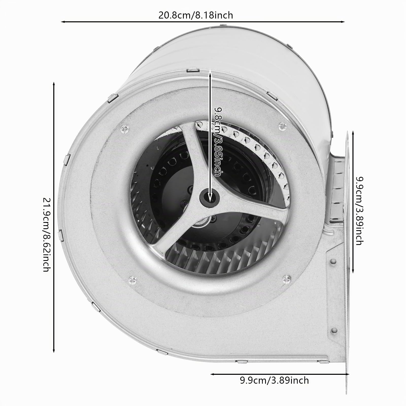 Ventilatore centrifugo Ventola radiale industriale 150W 220V, 60 dB,1300rpm, 840 m³/h, per ventilazione, raffreddamento essiccazione di fabbriche ed edifici Bocchetta 230x99mm