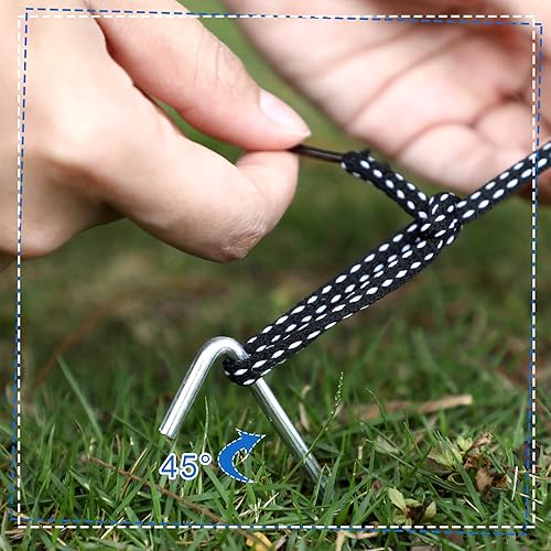 Miniatura 4 de LEIFIDE Paquete de 150 estacas de metal resistentes de 9 pulgadas para estacas inflables de suelo galvanizadas para jardín, vallas, ganchos de