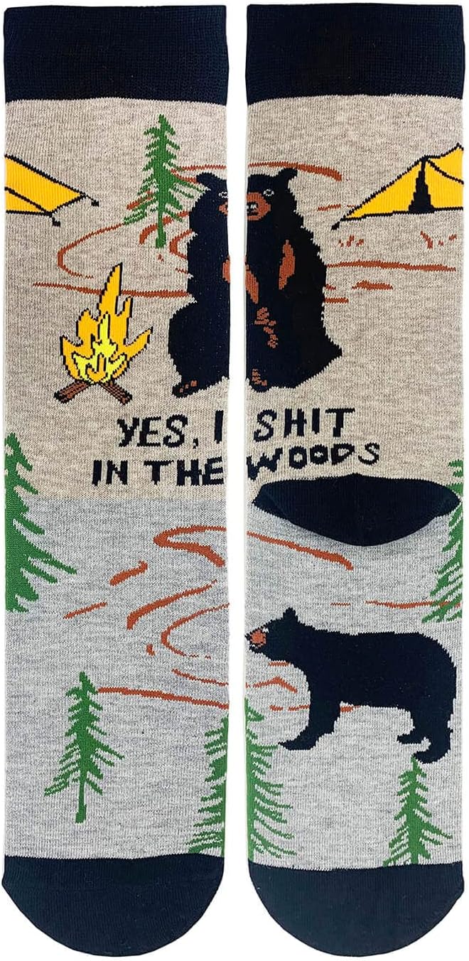 ooohyeah Women's Novelty Crew Socks for Adult Humor, Fun Funny Crazy Silly Cool Socks, Fits Women's Shoe Size 5-10