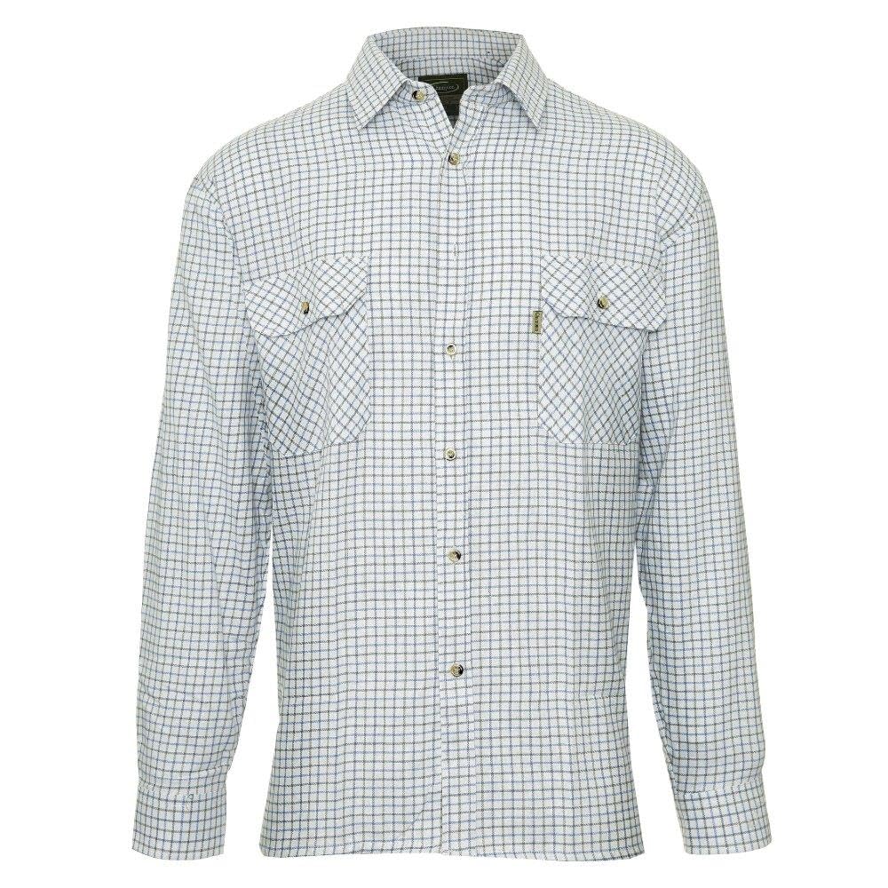 Walker And Hawkes Men's Blue - Long Sleeved 100% Cotton Tattersall Country Check Shirt - Large (42'')