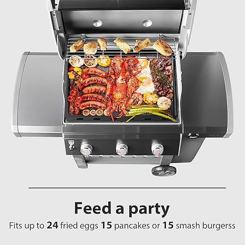 Miniatura 23 de Utheer Plancha reversible de cerámica de aluminio de 16.3 x 13 pulgadas, 50% más ligera, placa de parrilla plana y acanalada antiadherente 2 en 1