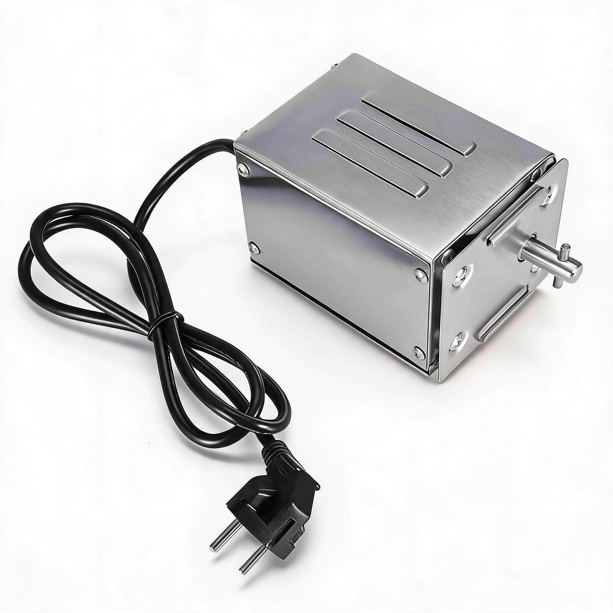 Schaschlikgrill MIT Motor, 30KGF Edelstahl BBQ Rotisserie Motor, Elektrischer Bräter Grillmotor, Elektromotor 230V Regelbar, Spanferkelgrill Motor (EU-Stecker 220 V)
