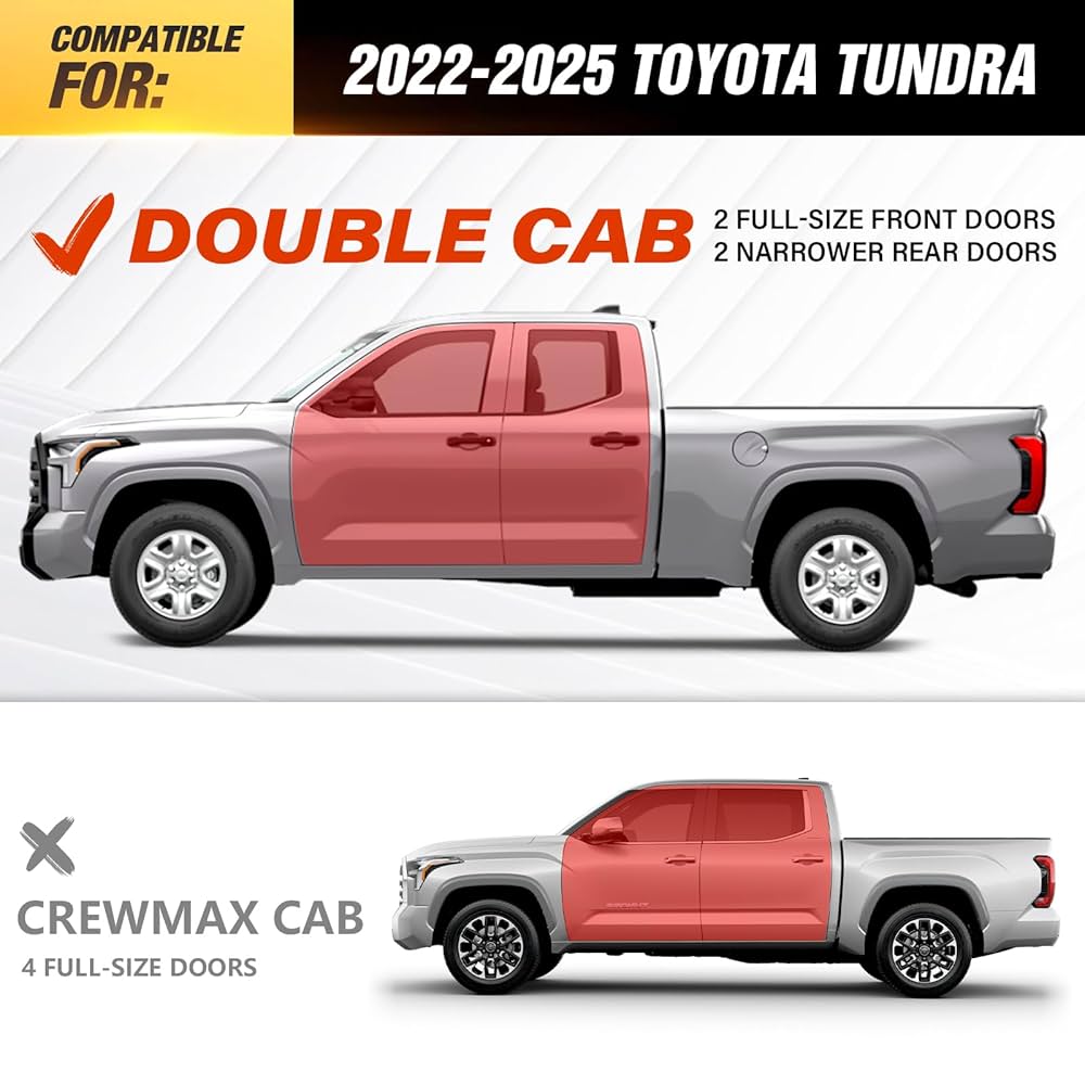 Amazon.com: YZONA Three Raised Steps Double Cab Running