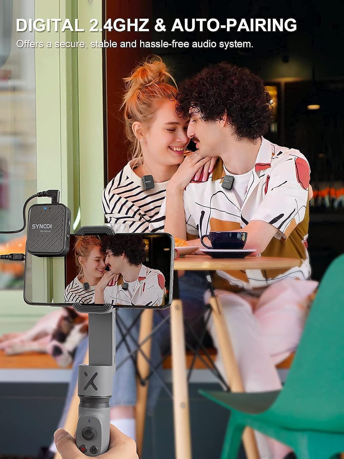 SYNCO Wireless Lavalier Microphones & System, G1(A2) 2.4G Dual Transmitter Lapel Mic 164FT 8H for YouTube Vlog Live Stream for Camera Smartphone Tablet, Wireless-Lavalier-Microphone-for-iPhone : Musical Instruments