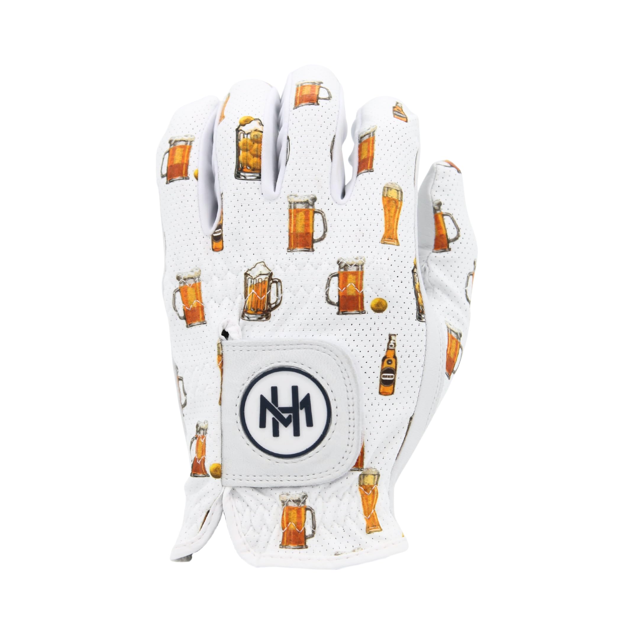 MULLIGAN HOOLIGAN® Men’s Cabretta Leather Golf Glove – Breathable Mesh, Moisture-Wicking, Premium Grip & Stand-Out Design