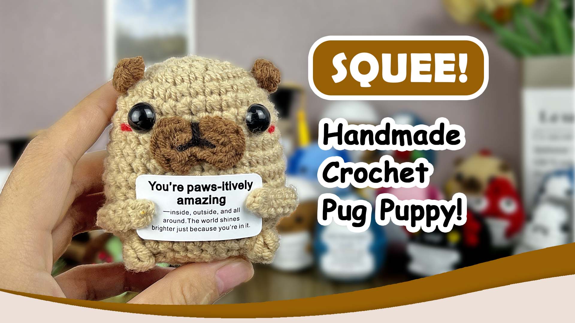 Amazon.com: Krinisou Pug Gifts for Pug Lovers, Cute Positive 