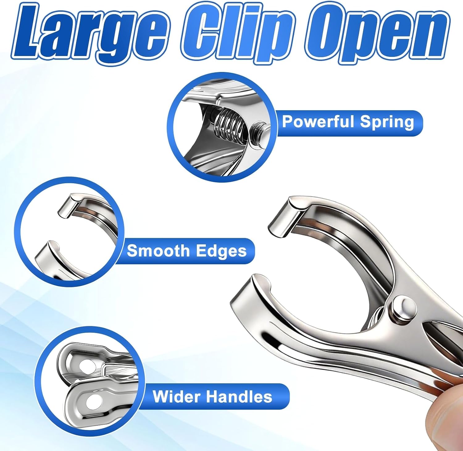 200Pcs Stainless Steel Garden Clips, Metal Clamps for Greenhouse Hoops and Plant Covers, Weatherproof Gardening Supplies