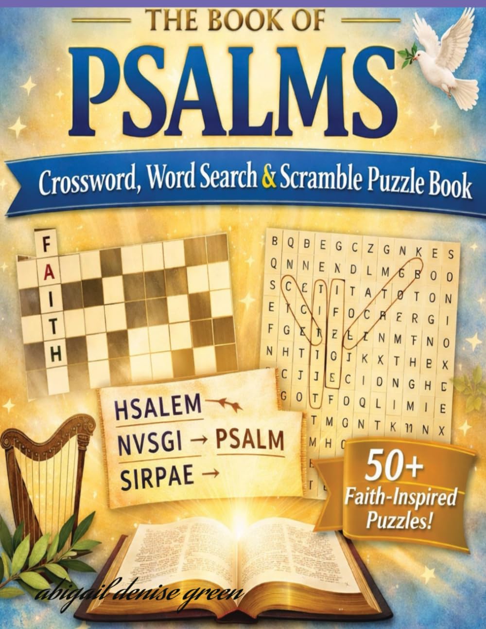 Book of Psalm Puzzle Book-Crosswords Word Search and Word Scramble Puzzle Book: Book of Psalm Puzzle Book with Word Searches, Crosswords & Word Scrambles • 8.5 x 11 in | Large Print