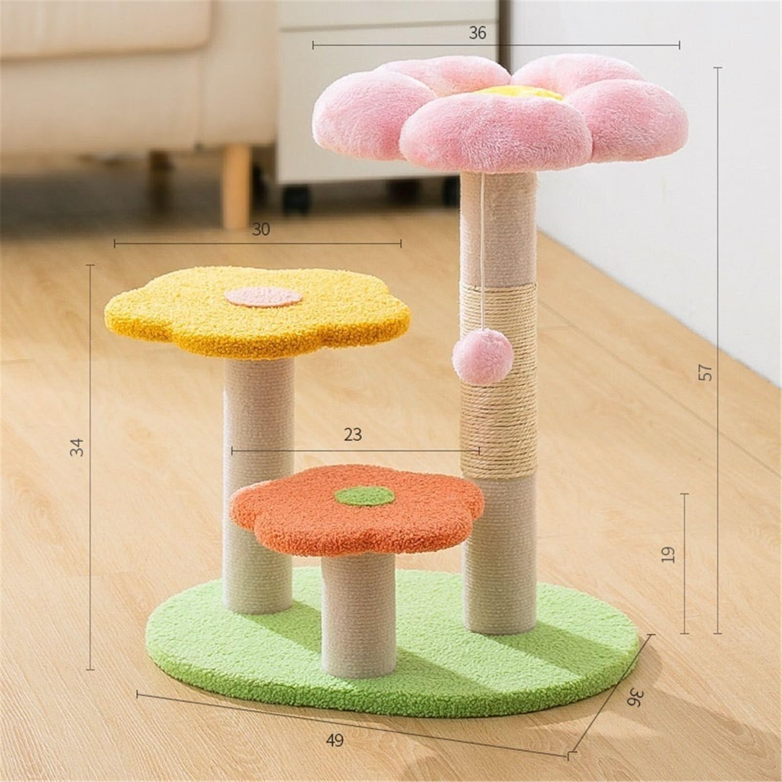 Centro de Actividades para Gatos Pequeño árbol for Gatos, Juguetes interactivos for de Interior, Torre fácil instalación